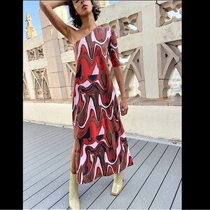 Mandinga Lisa Says Gah Women's Pink and Red Dress